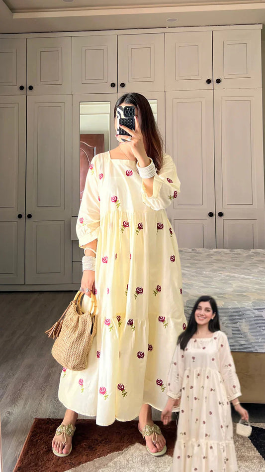 Lemira - Long Embroidered Frock