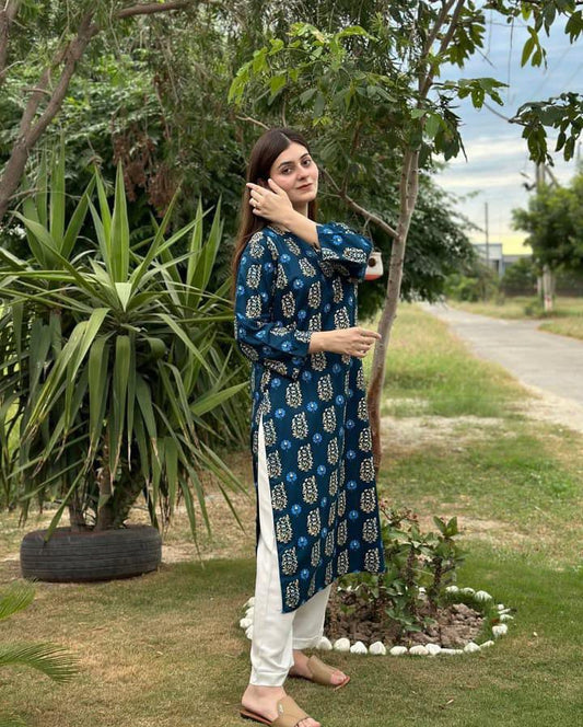 Ace Long Printed 2piece stitched