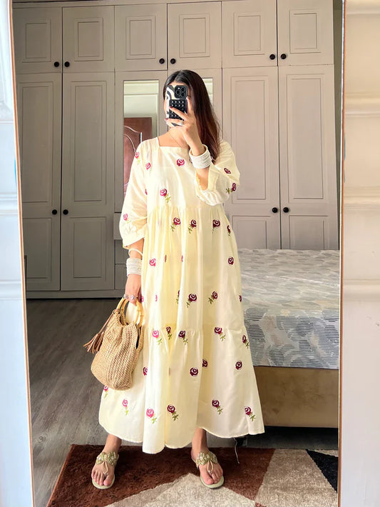 Lemira - Long Embroidered Frock